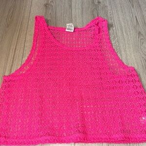 Victorias secret Pink Crochet Sleeveless tank Top shirt